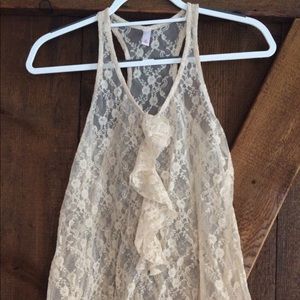 XS lace razorback overlay